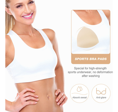 4 Pares De Almohadillas De Esponja Para Ropa De Mujer
