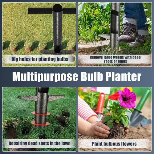 Herramienta Para Plantar Bulbos Euijoip Mango Largo 85 Cm