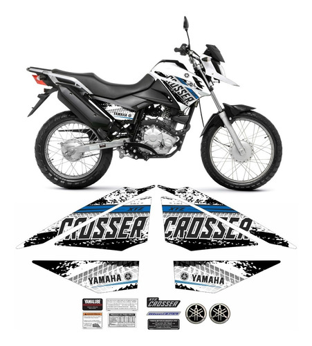 Kit Adesivos Tanque Moto Yamaha Crosser Xtz 150 6 Kits