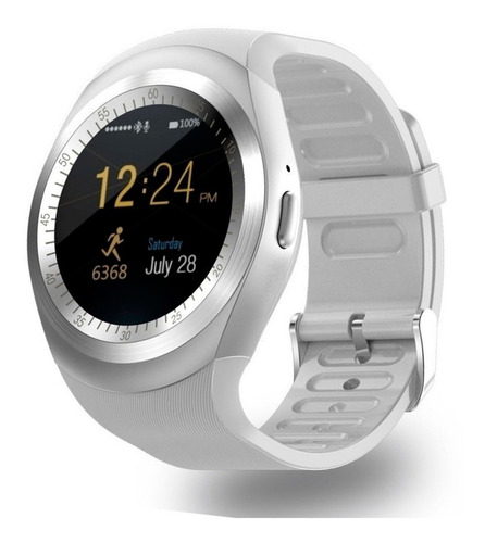 Smartwatch Reloj Inteligente Y1 Deportivo Control Musica Color De La Malla Plateado