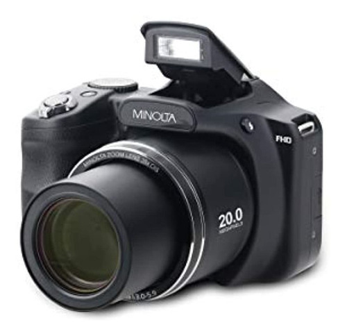 Minolta Cámara Digital Con Wi-fi De 20 megapíxeles Con Z. Color Black