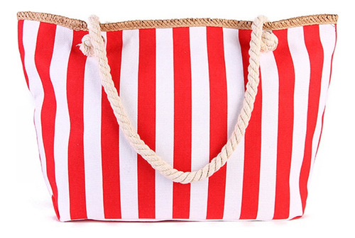 Bolso De Playa Reutilizable Con Cremallera Lisa .