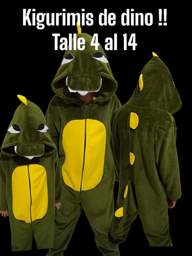 Pijama Kigurumi Enterizo De Dinosaurio