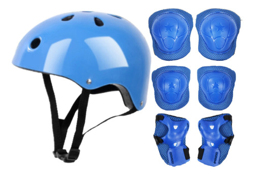 7pzs Kit De Casco Y Protección De Rodilla Codo Para Niño