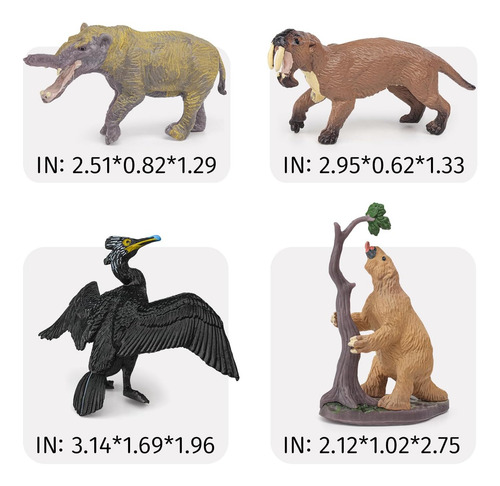Gaicom Juego De Modelos De Animales Extintos, 4 Piezas Thyla