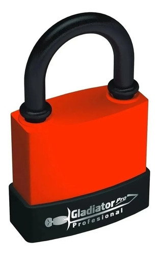 Candado 90mm Profesional A Prueba De Agua Gladiator Can 790 Color Naranja
