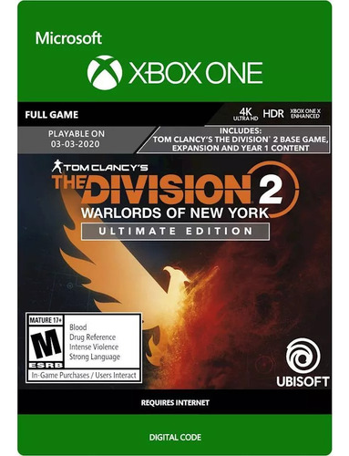 The Division 2 Warlords N Ultimate Xbox One - Xbox Series Xs (Reacondicionado)