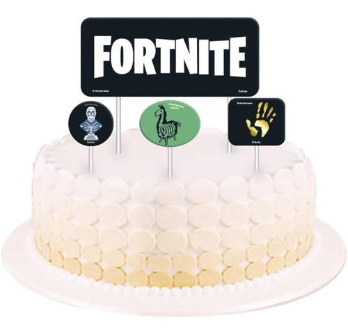 Topo De Bolo Fortnite Topper C/4peças