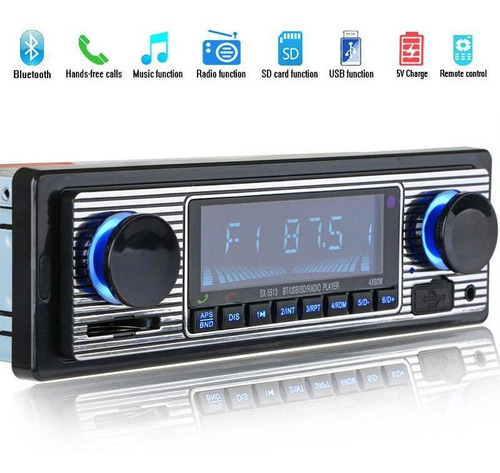 Radio Vintage Retro Usb Bluetooth Carro Antigo Fusca Opala