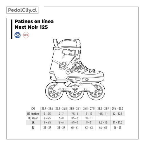 Patines Freeride Next Noir 125 Powerslide Black