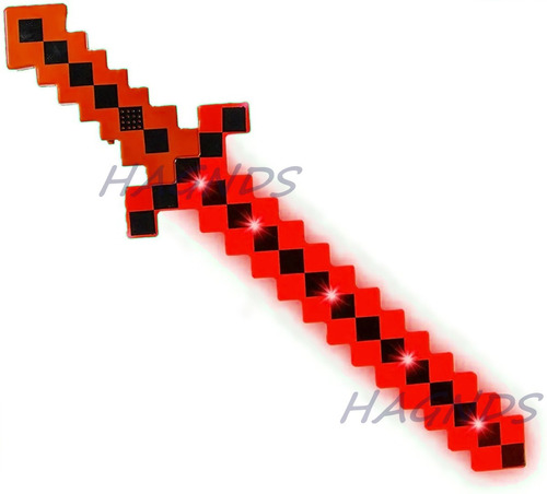 Espada De Minecraft Con Luz Minecraft Tamaño Real Premium