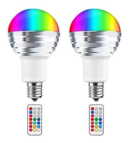 3w E17 Rgbw Bombilla Led Con Cambio De Color A50, Bonlux E17