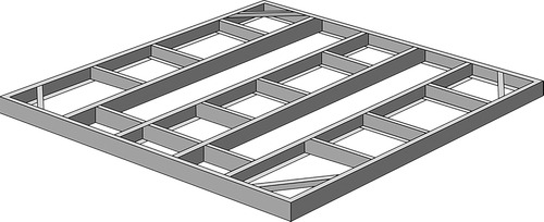 Kit Base Para Cobertizos Fdn106 - Tamaños 4'x10', 8'x6', 10'