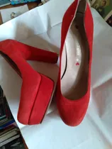 Comprar Maggio Rosetto Zapatos Gamuzados Rojos- Plataforma-finos-chi