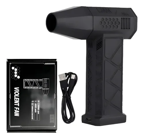 Soplador Pistola Mini Jet Inalambrico Mas Potencia 40ma Rpm Color Negro