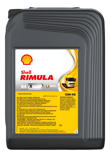 Aceite De Motor Shell Rimula R4 X 15w40 20 Litros