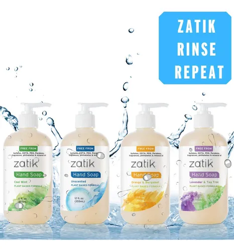 Jabón De Manos Zatik Sin Perfume, 355 Ml, Hidratante Para Pe