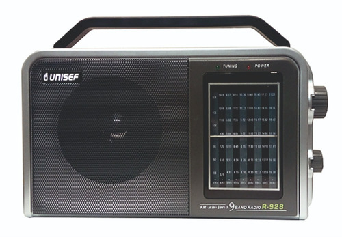 Radio Unisef 928 Dual 9 Bandas Color Gris