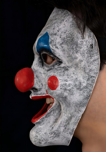 Máscara Payaso The Clown Feliz Oktober Halloween Terror Color Blanco
