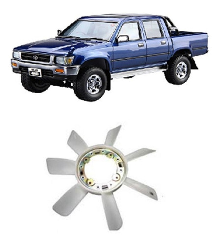 Paleta De Ventilador Toyota Hilux 2.8 (3l) Desde 1993 A 2000