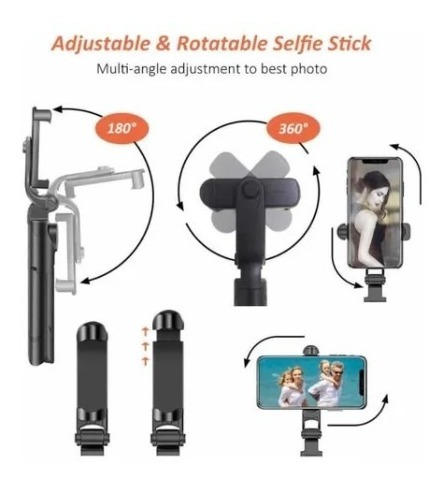 Palo Selfie Trípode Bluetooth, Tripie Para Celular Giravic