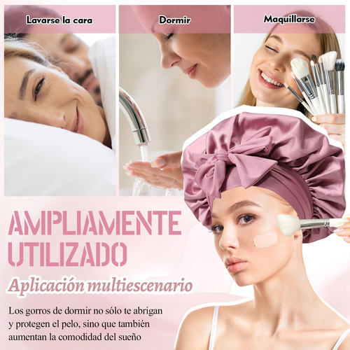 Gorro De Seda Para Dormir Gorro Dormir Para Mujer Rosa
