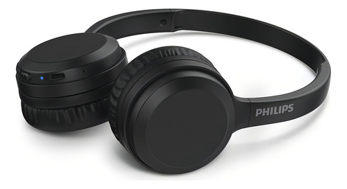 Fone de ouvido com faixa de cabeça Bluetooth Philips Tah1108 preto azul claro