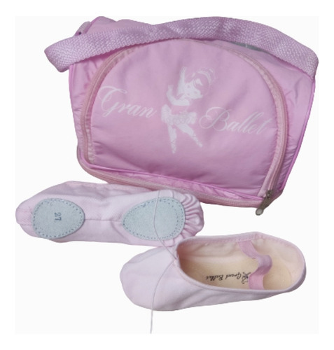 Kit Sapatilha E Bolsa Porta Sapatilha Ballet Dança 