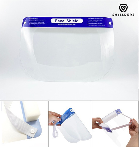 Careta Protector Face Shield Original Lavable Calibre 25