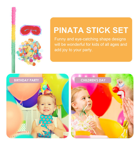 1 Juego De Palitos De Piñata De Papel Para Fiesta De Cumplea