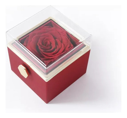 Caja De Regalo Rotativa Rosa Con Propuesta De San Valentín ,