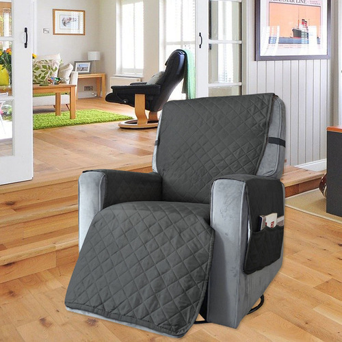 Cubierta De Asiento De Oficina For El Hogar Gris Oscuro L
