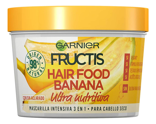 Garnier Fructis Hair Food Banana Mascarilla Cabello Seco 39.