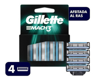 Repuestos para maquina de afeitar Gillette Mach3 con 4 unidades