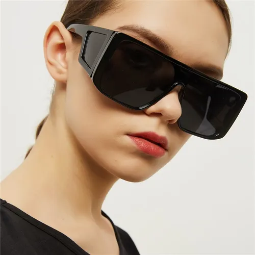 Lentes De Sol Grandes Cuadrados Gafas Laterales Conducir Cuotas