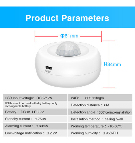 Sensor De Movimiento Wifi Pir: Seguridad Doméstica Mediante