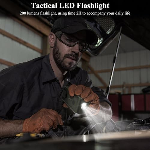 Luz De Trabajo Recargable, Linterna Led Portátil Con Rompeve