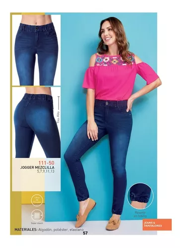 Jeans Pantalón Tiro Alto De Mezclilla Premium Devendi Denim