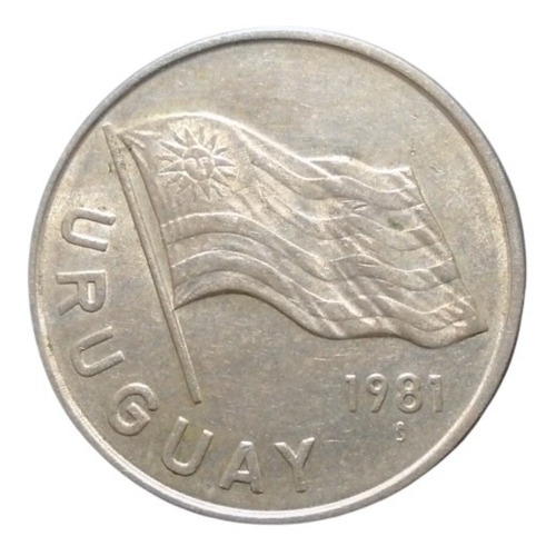 Uruguay 5 Nuevos Pesos 1981 Bandera Uruguaya   Rt2#5