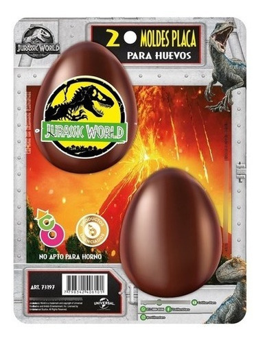 Molde Placa Para Huevo Pascuas Set Jurassic Park X2u