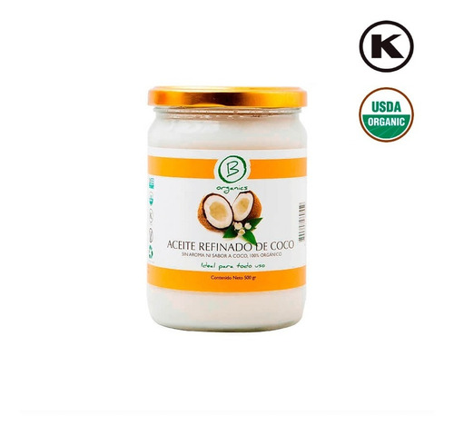 Aceite De Coco Refinado 500ml B Organics
