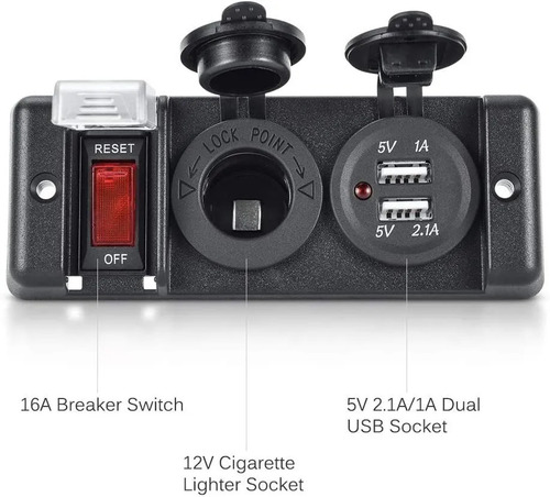 Panel Interruptor Usb Encendedor De Carga Con Indicador Led