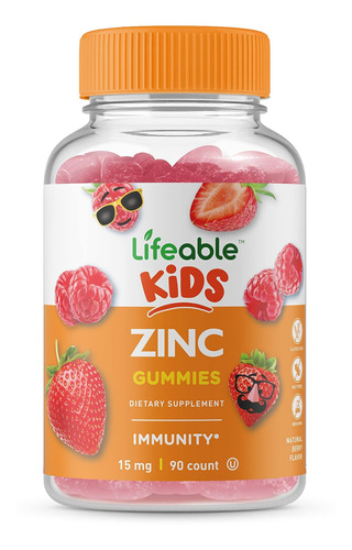 Lifeable Zinc Kids Gummies  15 Mg  Suplemento Vitamnico De G