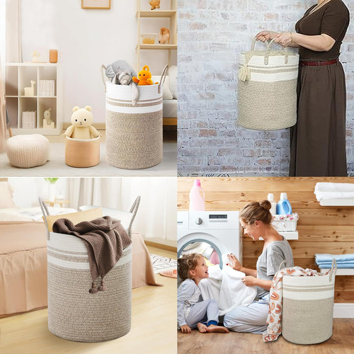 Cesto Ropa Sucia 2pcs 58l Cestos Para Lavandería De Algodón