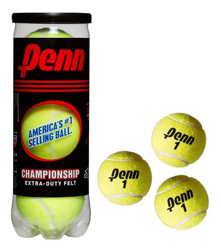 Tubo Pote De 3 Pelotas Tennis Penn Originales Tenis Sellados