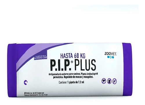 Pipeta Antipulgas Perros Zoovet Plus 40-60kg 1un