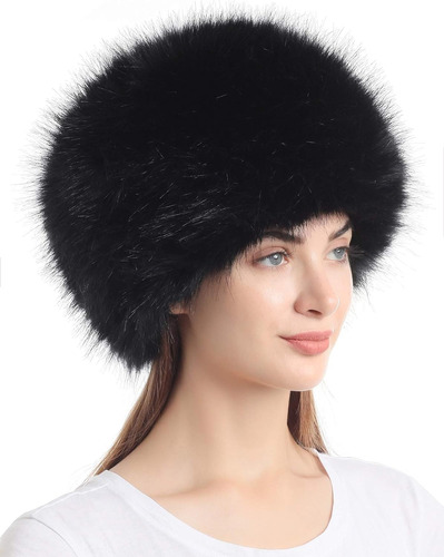 Sombrero Ruso Para Mujer, Piel Sintética De Zorro Y Conejo A