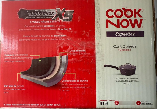 Cacerola 16cm Cook Now Expertise Dark Onix