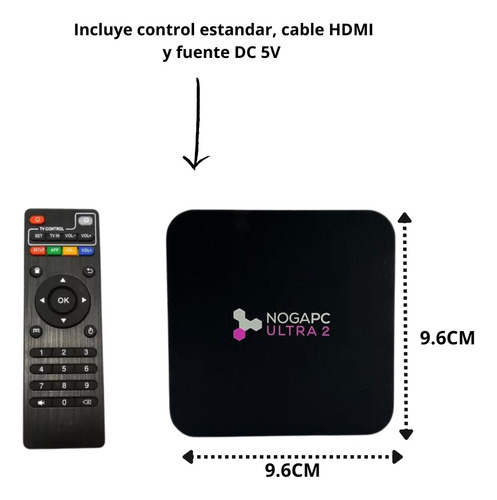 Imagen 8 de 12 de Tv Box Noga Pc Ultra 2 Estándar 8gb Negro Con 1gb Ram