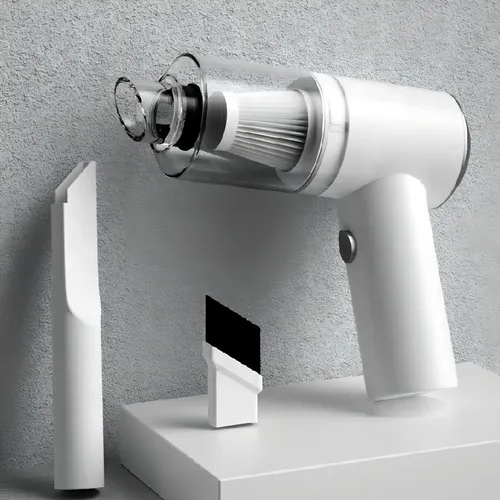 Aspiradora Para Auto Portatil Inalambrica Recargable Usb Blanco